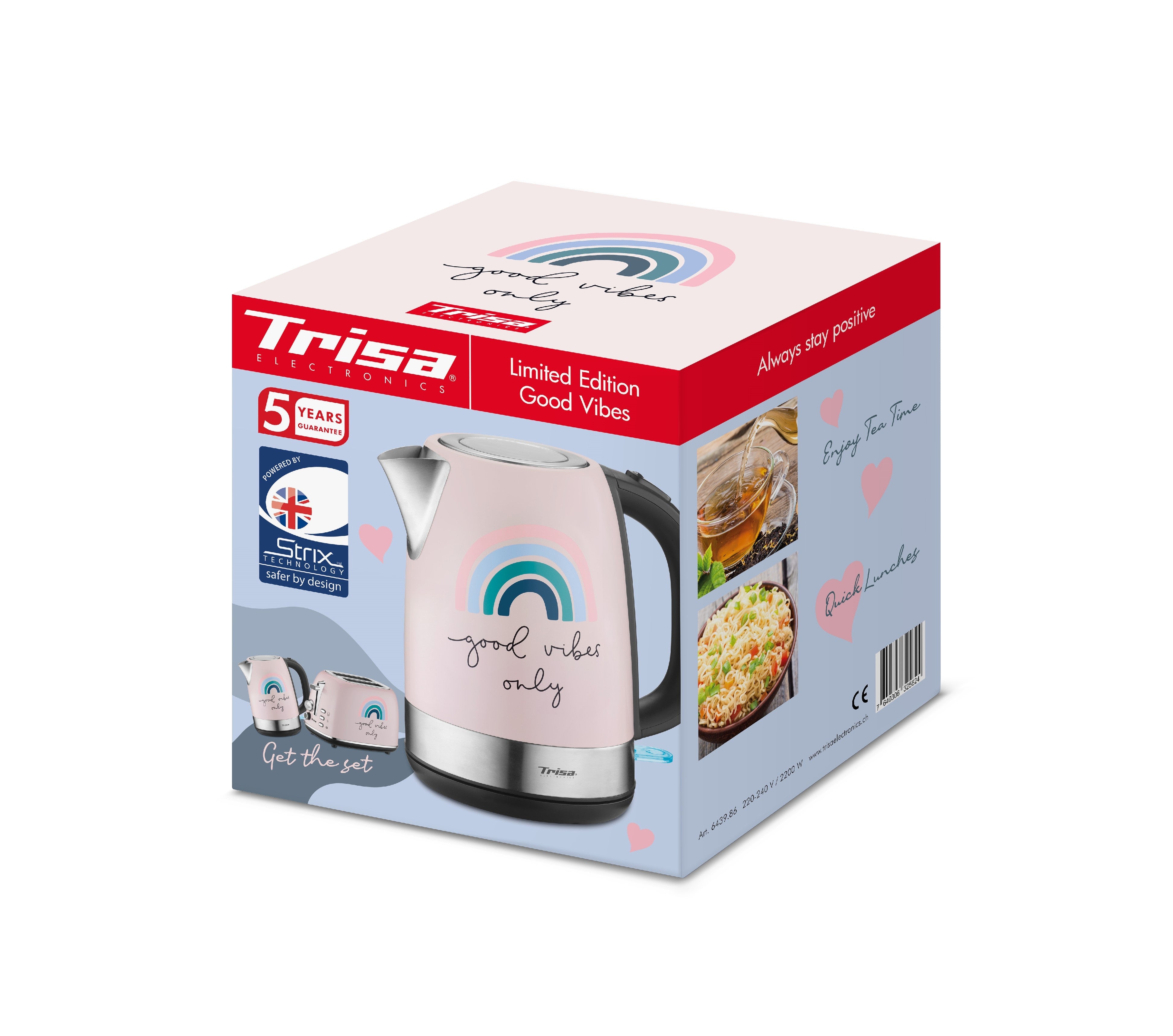 6439.8612 / Trisa Water kettle "Good Vibes"  1.7L