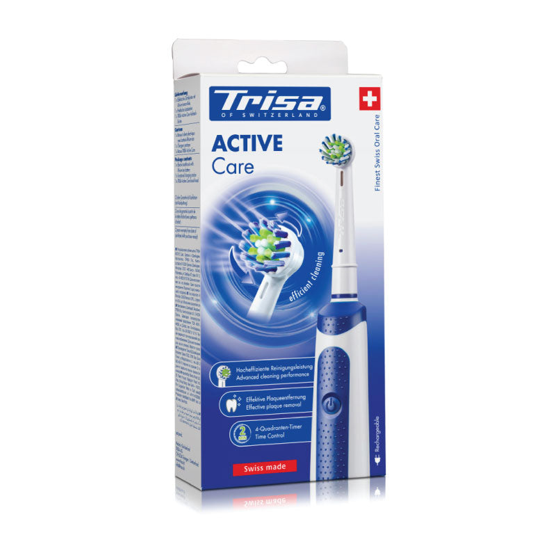 Trisa Electric Toothbrush, Active Care, White & Blue