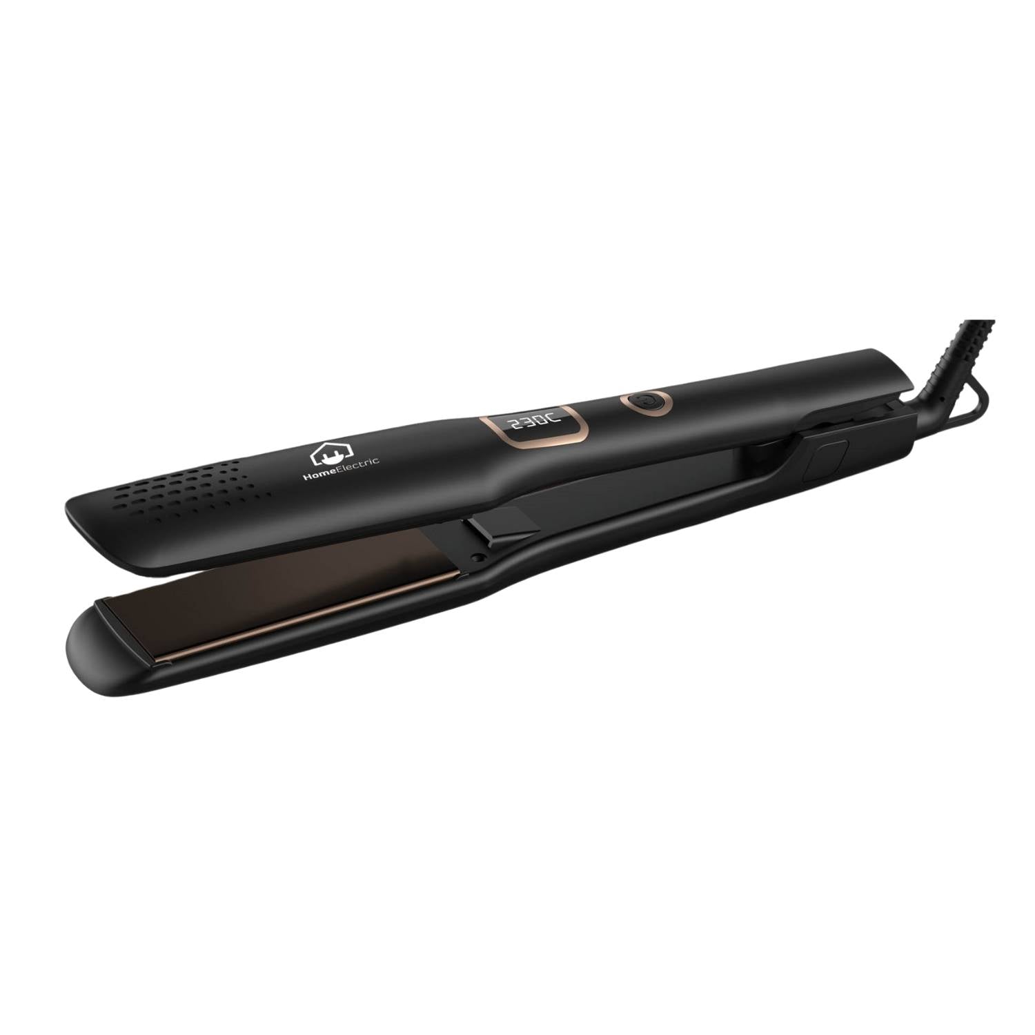 HF-56 / Home electric Hair Straightener ceramic 40W Black, 35 MM Plates, Heat 230 C, Flar Iron with