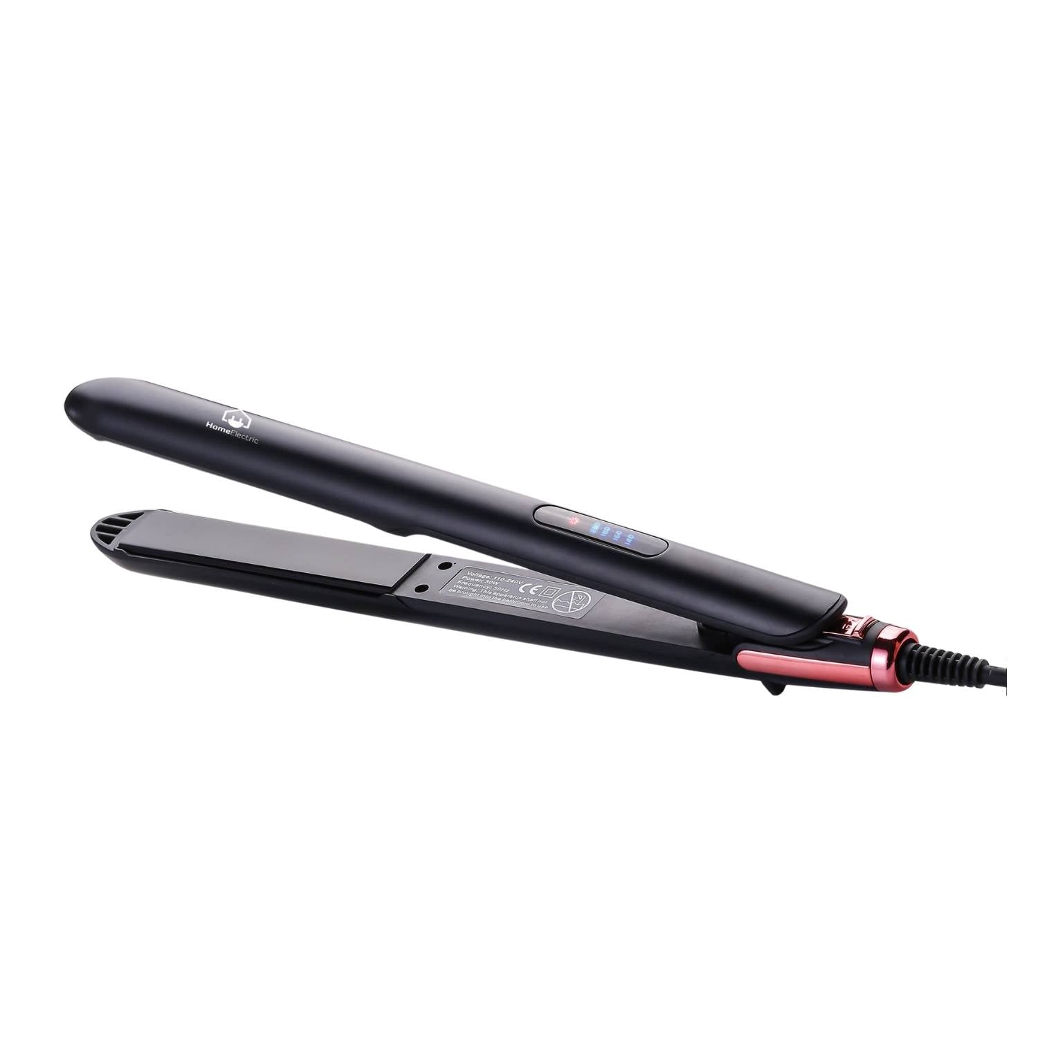 HF-57 / Home electric Hair Straightener ceramic 30W Black, 20 MM Plates, Heat 220 C, Flar Iron with