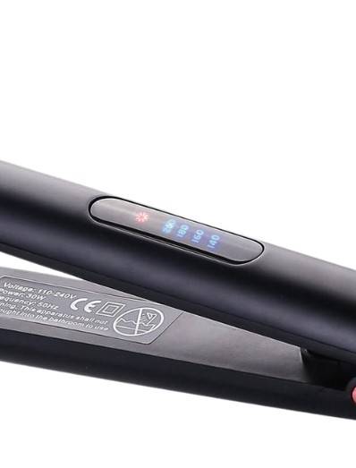 HF-57 / Home electric Hair Straightener ceramic 30W Black, 20 MM Plates, Heat 220 C, Flar Iron with