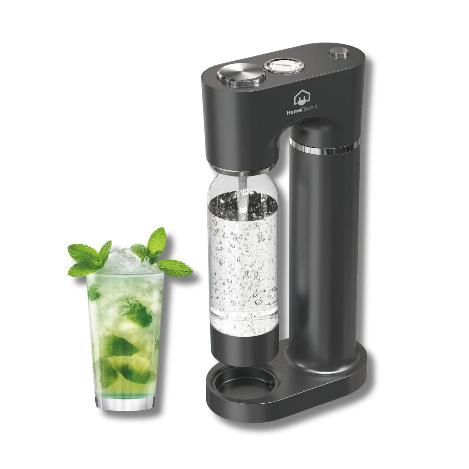 SM-101 / Home electric Soda Maker Silver No Electricity Required , Strong Bubbles , Easy Operation ,