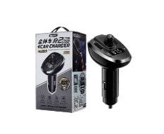 RCC109/REMAX Kimbay Series  Multifunctional Dual USB Port Fast Charge 3A Car Charger LED Display Sup CHARGER / Black / N/A