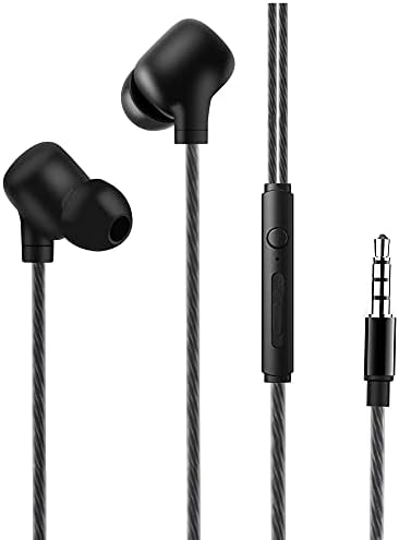 EV139/ELMCOE Basics In-Ear Wired Headphones, Earbuds with Microphone In-Ear / Black / Wired