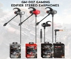 GM006-GM007/GM Earphone Gaming Mobile 3.5mm In-ear Headphones Metal Bass Headset With mic HEADPHONE / Black / Wired