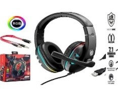 KR-GM101-GM102-GM103-GM104/KR Gaming Headset HEADPHONE / Black / Wired