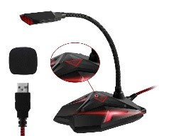 G55/YANMAI DESKTOP USB GAMING Microphone for Computer (Mac & PC) with LED Light, Podcast, Streaming, Gaming / Black / N/A