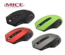 E-1800/iMICE 2.4G Wireless Portable Gaming Mouse with USB Receiver, 800/ 1200/ 1600 3 Adjustable DPI Gaming / Black / WIRELESS