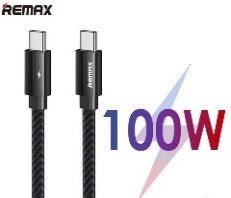 Remax Colorado Series Braided Usb 2.0 Cable Usb-C Male - Usb-C Male Black 1M