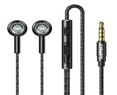 RM-598/REMAX Monster Metal Wired Earphone Headset For Music And Call HEADPHONE / Black / Wired