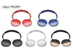 MAX-11/WK Sports Wireless Bluetooth Headset Head-mounted 3d Stereo Earphone Sports Subwoofer Bluetoo Headset / Black / Bluetooth