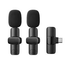 K03 Type-C/2-in-1 Wireless Live-Stream Microphone for type-c Type-C / Black / N/A