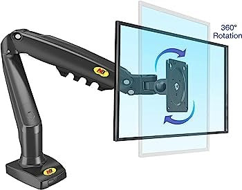 F80/NORTH BAYOU Monitor Desk Mount Stand Full Motion Swivel Monitor Arm with Gas Spring for 17 Wall Bracket / Black / N/A