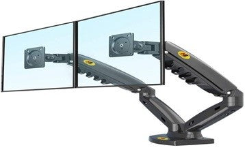 F160/NORTH BAYOU Dual Monitor Desk Mount Stand Full Motion Swivel Computer Monito for 17-27 Inch Wall Bracket / Black / N/A