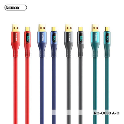 Remax Zisee Series 66W All-Compatible Elastic Data Cable With Digital Display For Usb To Typ