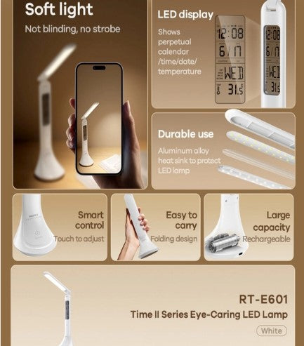 RT-E601/REMAX EYE-CARING LED LAMP,  Smart Multi-Function Led Desktop Light