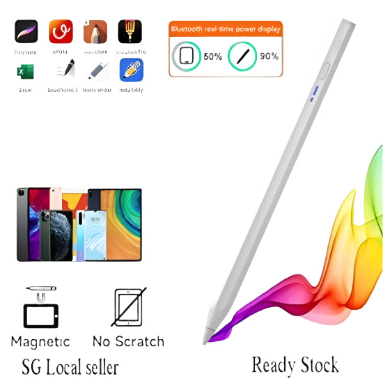 Lenovo Universal Magnetic Stylus Pen, Bluetooth, Type-C Port, White