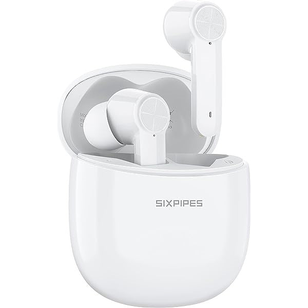 E01/SIXPIPES Wireless Earbuds, 5.2 Bluetooth Earbuds with 4 Microphones Noise Cancelling, IP7 Earbuds / Black / Bluetooth