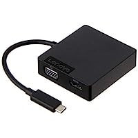 TPOHC407/LENOVO USB-C 4-in-1 Travel Hub Gen2, Multiport Adapter for HDMI, VGA, USB 3.1, RJ45, Multiport / Black / N/A