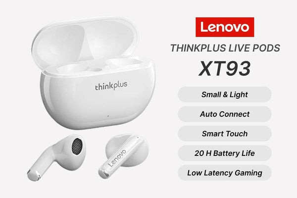 LENOVO Bluetooth 5.2 Headphones Wireless Earphones Waterproof Earbuds Touch Control with Dual