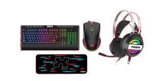 4X1 GA/FEEX combo 4 in 1 Gaming Mouse Keyboard Headset Mouse pad gamer kit with nice rgb effects Keyboard / Black / Wired