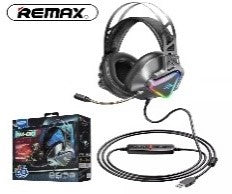 Remax Professional Gaming Headphone Hd Bass Stereo Wired Rgb Lighting Game Headset With Micro