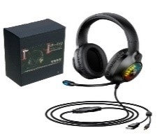 Remax Gaming Headphone With Mic Wired Headset Hd Sound 50Mm Speaker Rgb Lighting Earphone