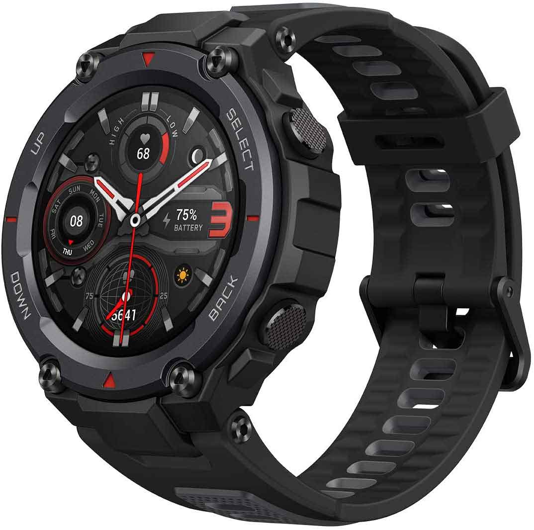 AMAZFIT T-REX PRO/ Smartwatch ,GPS, Fitness, Military Standard , 100+ Modes,Waterproof,Blood Oxygen Smart Watch / Black / Bluetooth