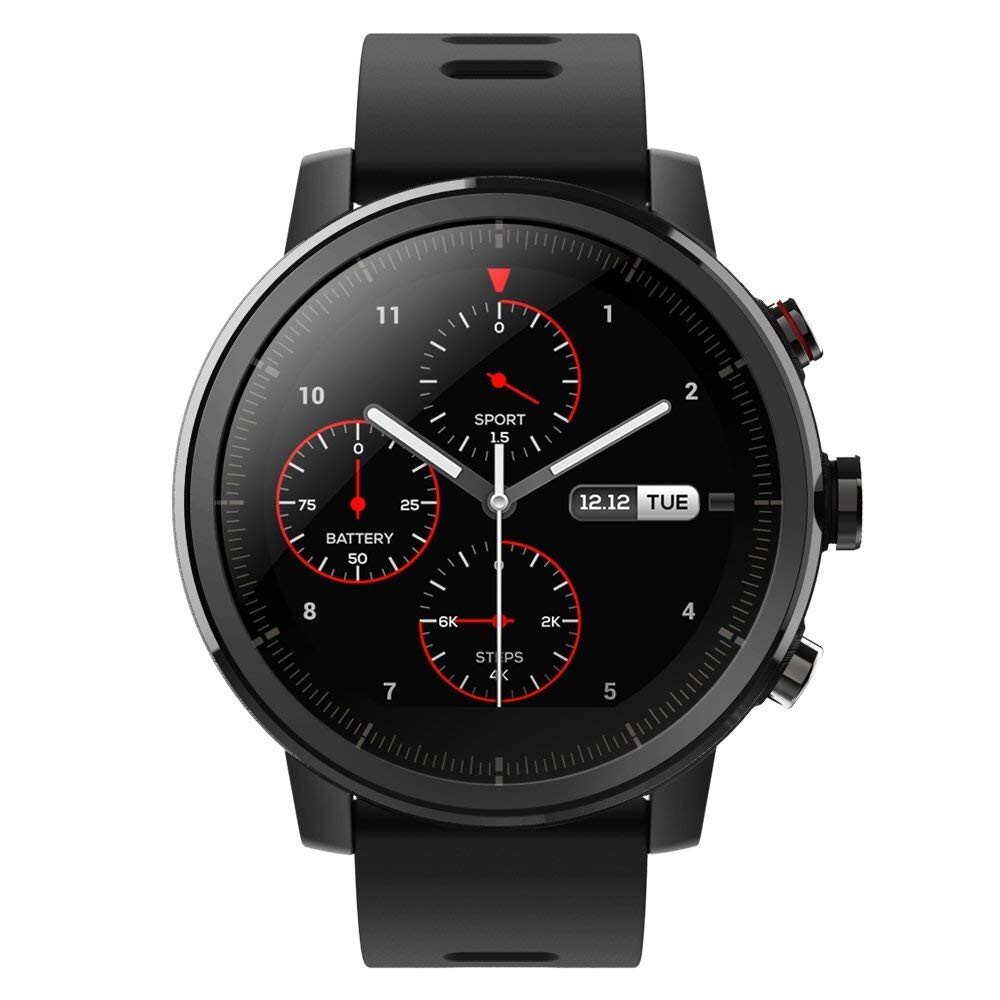 AMAZFIT STRATOS / Multisport Smartwatch W/ VO2max, All-Day Heart Rate ,Activity Tracking, GPS, 5 wat Smart Watch / Black / Bluetooth