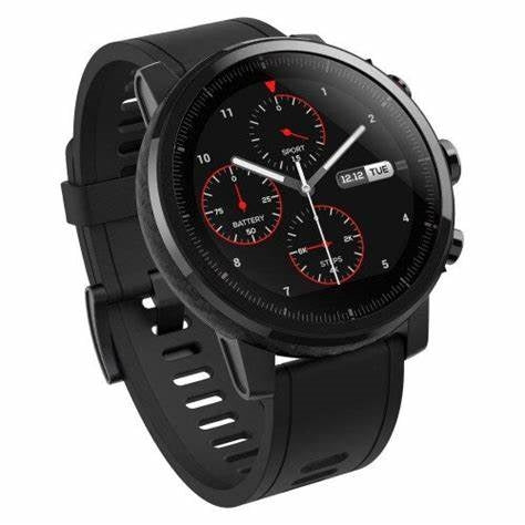 AMAZFIT STRATOS / Multisport Smartwatch W/ VO2max, All-Day Heart Rate ,Activity Tracking, GPS, 5 wat Smart Watch / Black / Bluetooth