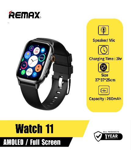 WATCH 11/REMAX Chitrun Series AMOLED Display Smartwatch + zinc alloy frame+ IML base Technology ,260