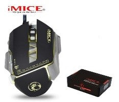 V9/IMICE GAMING 7D WIRED MOUSE WITH 7 KEYS, 2400 DPI, MULTIMEDIA AND LED LIGHTING MOUSE / Black / N/A