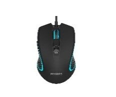 G413/PHILIPS USB Optical Gaming Mouse Adjustable DPI Displayed by LED light MOUSE / Black / N/A