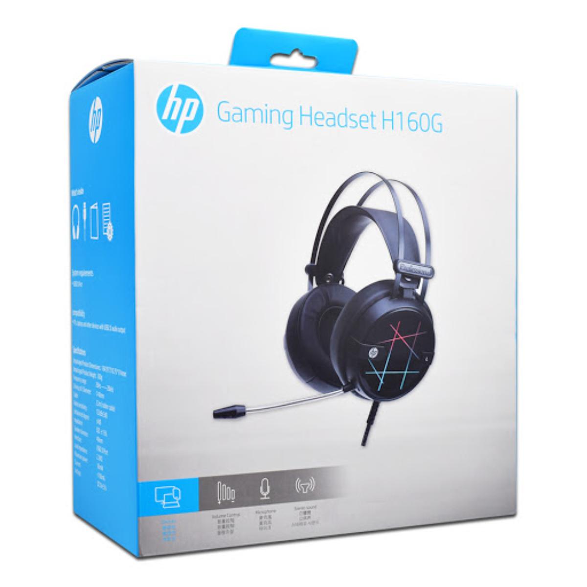 H160/HP GAMING HEADSET,Wired gaming headset with 2.0 USB cable *With backlit SPECIFICATIONSGENERALCo headset / Black / Wired