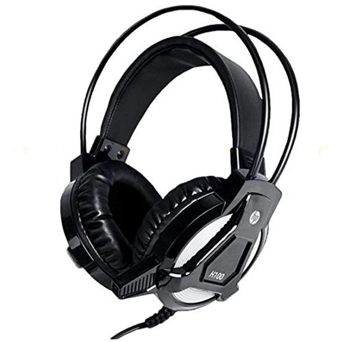 H100/HP Gaming Headset Stereo Sound Two Jack 3.5mm, HEADPHONE / Black / Wired