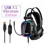 "V8/FLASHGETGaming Headset USB 7.1 VIBRATION EDITION. HEADPHONE / Black / Wired