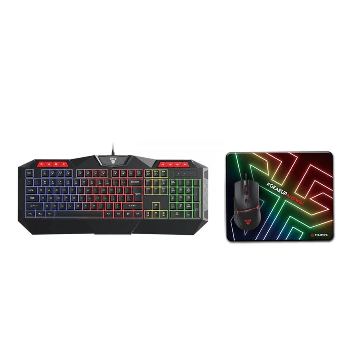 P31/FANTECH 3 In 1 Combo Package Gaming Keyboard Mousepad and Mouse Keyboard / Black / Wired