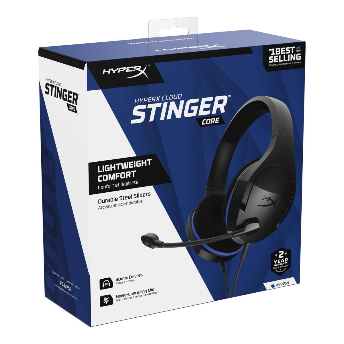 HX-HSCSC-BK/HYPERX Cloud Stinger Core Gaming Headset for PS4/PS5 HEADPHONE / Black / Wired