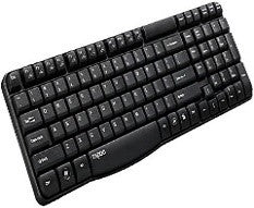 E1050/Rapoo E1050 Wireless Keyboard USB 2.4G Wireless Splash-proof For Home Office For Desktop Compu Keyboard / Black / WIRELESS