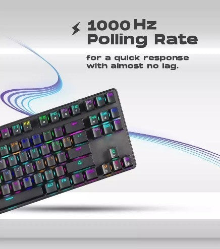 GS200/GAMESTOP RGB Gaming Mechanical Keyboard - Outemu Brown Switches - 1000Hz Polling Rate - FPS Sn