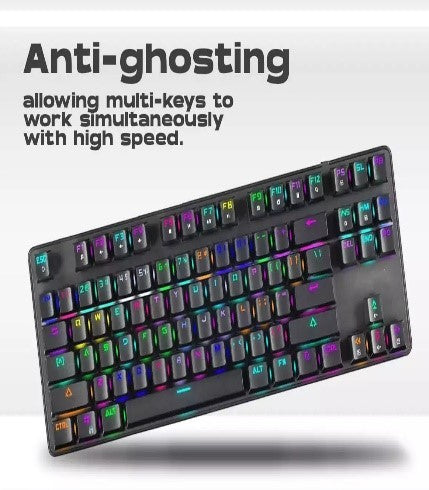 GS200/GAMESTOP RGB Gaming Mechanical Keyboard - Outemu Brown Switches - 1000Hz Polling Rate - FPS Sn