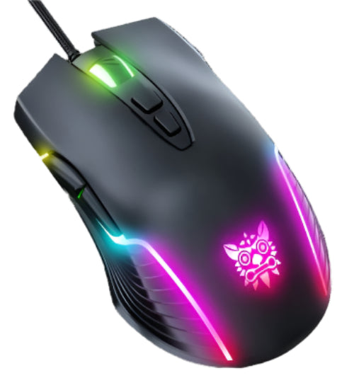 Onikuma USB Gaming Mouse, RGB LED Wired E-Sports Mouse, Black Onikuma USB Gaming Mouse, RGB LED Wired E-Sports Mouse, Black