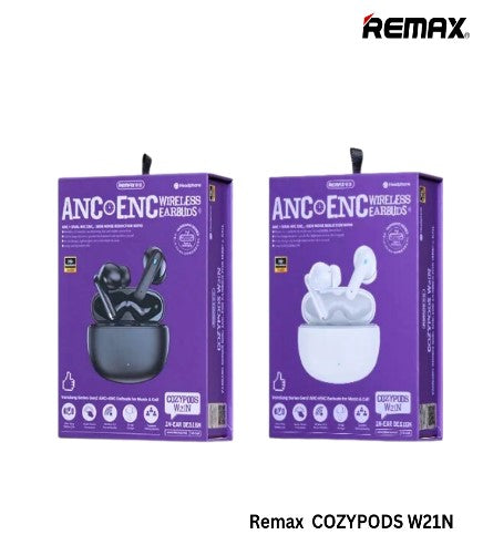 W21N/REMAX Vansiang Series Gen2 CozyPods Headphone TWS Earphone ANC/ENC Noise Reduction Wireless Blu