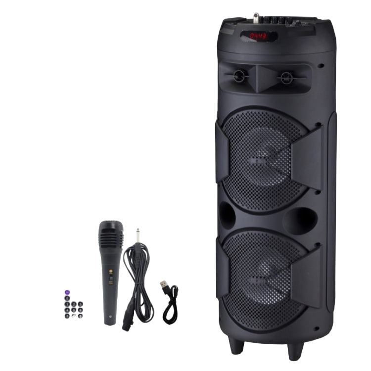 8801/GBT 8 inch Karaoke Bluetooth Speaker with Mic Speaker / Black / Bluetooth