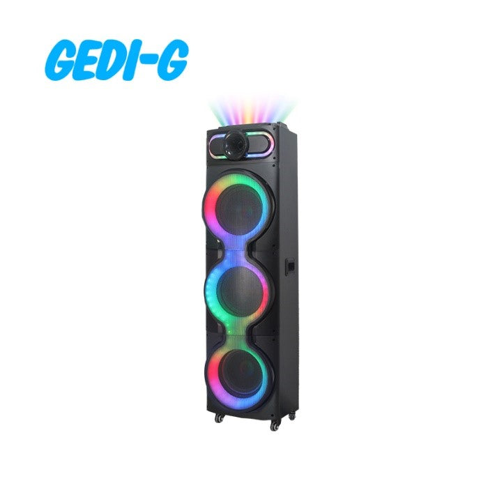 GD-3126/GEDI-G 3*10 inch 80W Bluetooth speaker with superb sound quality.Bluetooth/USB/FM/SD/AUX/TF/ Speaker / Black / Bluetooth