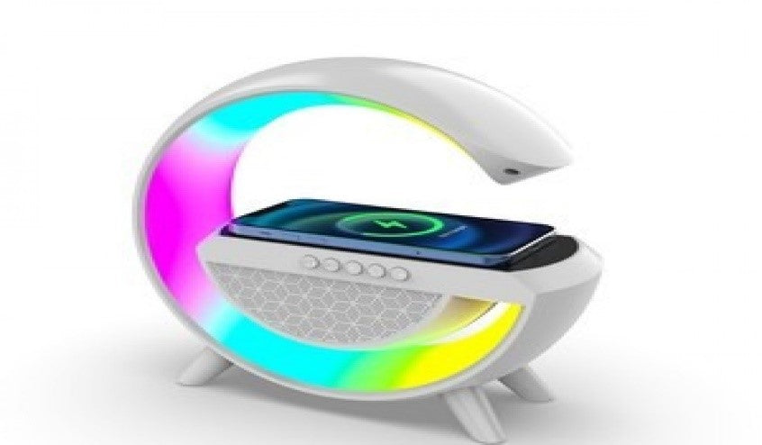 HM-2301/GBT Smart Bluetooth Speaker Support Wireless Charger & Ambient Light CHARGER / Black / WIRELESS