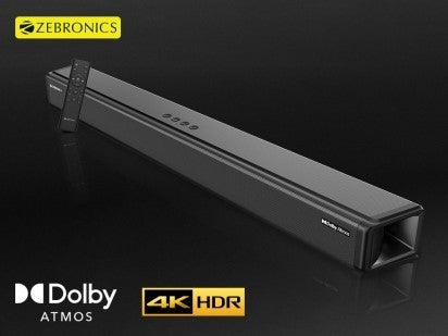 ZEB3850/ZEBRONICS DOLBY ATMOS soundbar with 170W RMS output, 4K HDR- dual HDMI in ports, HDMI  BT/ U