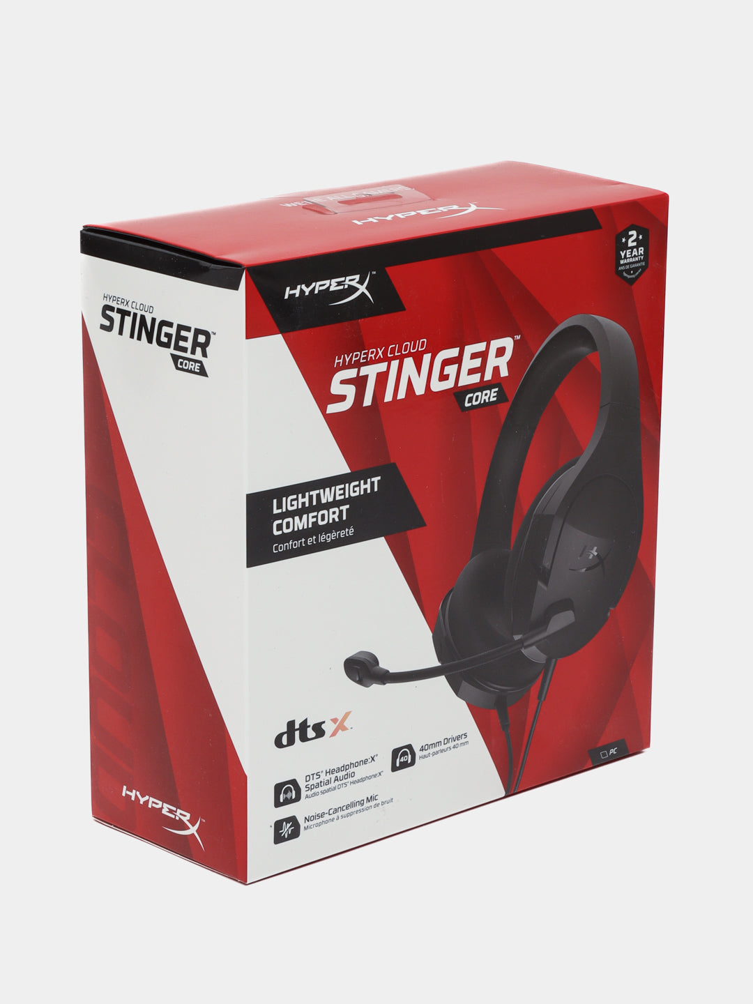 4P4F4AA / HYPERX Cloud Stinger Core Gaming headset for PC, PlayStation 4/5, Xbox One,Xbox Series X S HEADPHONE / Black / Wired