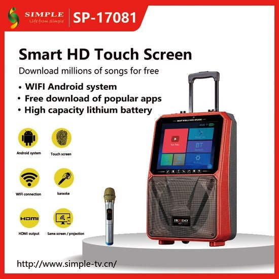 IKEDO Speaker Portable Wireless, 10Inch LED Tv Digital, Black IKEDO Speaker Portable Wireless, 10Inch LED Tv Digital, Black