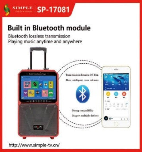 IKEDO Speaker Portable Wireless, 10Inch LED Tv Digital, Black IKEDO Speaker Portable Wireless, 10Inch LED Tv Digital, Black